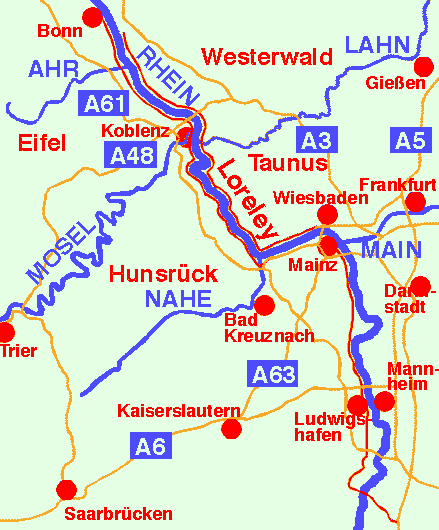 Rheinland-Pfalz-Map,  Wilhelm Hermann, Oberwesel